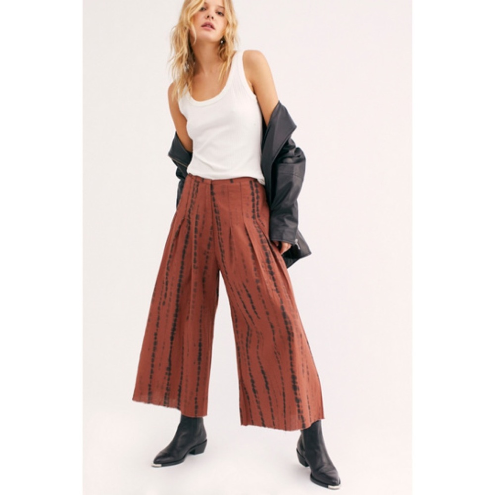 Free People Daydream Tie Dye Wide Leg Culottes - Picture 1 of 1